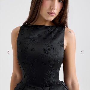House of CB Black Textured Mini Dress